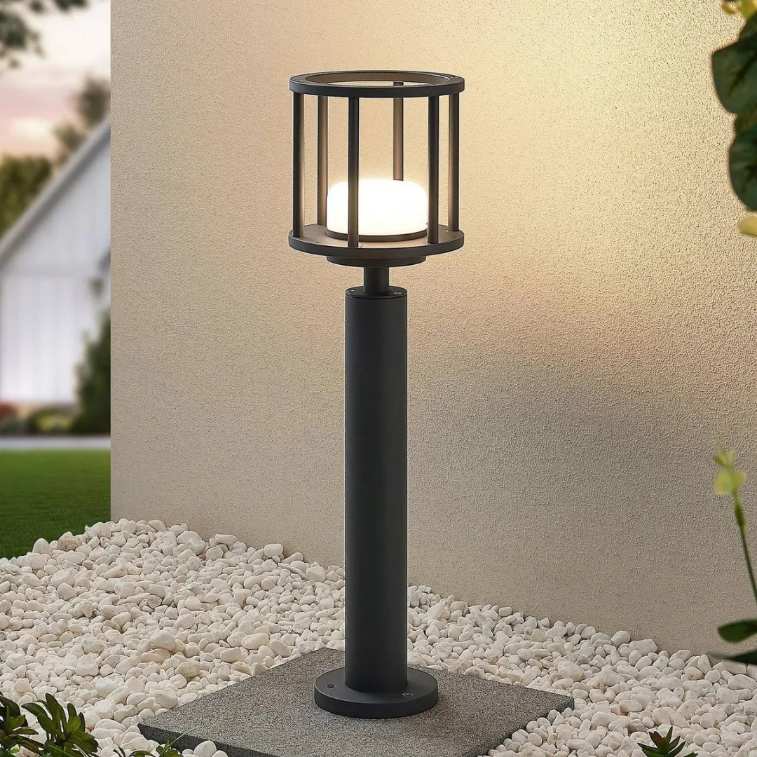 Lucande Tuinpadverlichting GX53 11W - 17cm - Donkergrijs