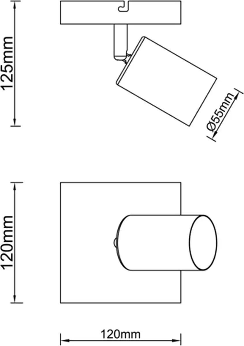 Brilliant Jello Plafondspot GU10 3000K - Zwart - afbeelding 6 van 6