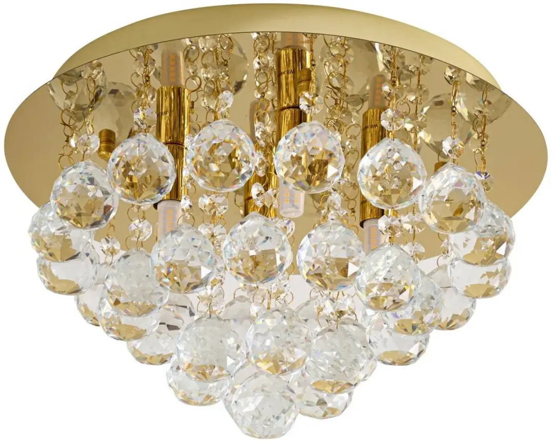 Lindby Plafondlamp 4 Lichtpunten G9 - 35cm - Goud