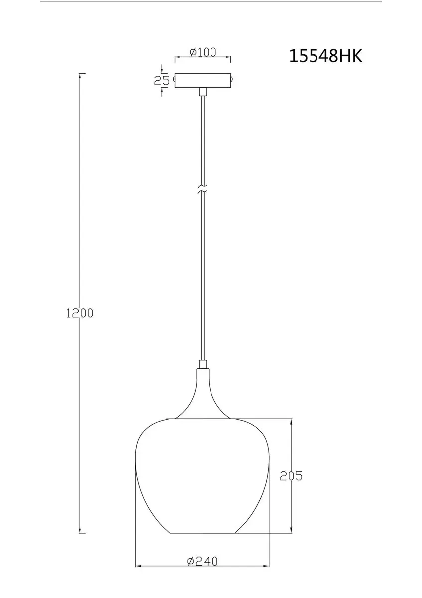 Globo Maxy Hanglamp - Ø24cm - E27 - Wit