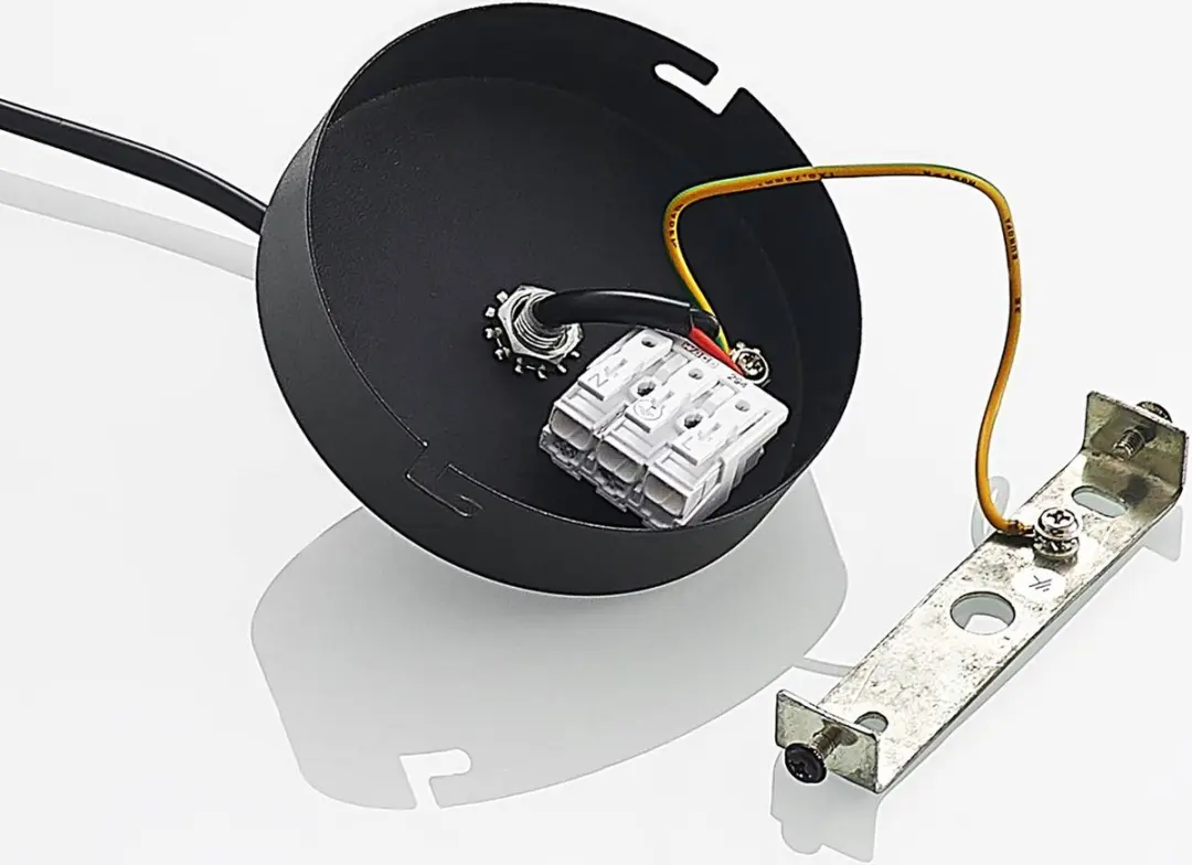 PRIOS Hanglamp 1 Licht GU10 - 25cm - Zandzwart