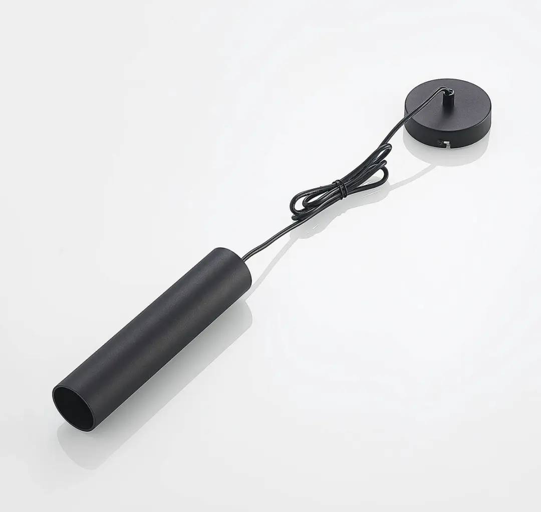 PRIOS Hanglamp 1 Licht GU10 - 25cm - Zandzwart