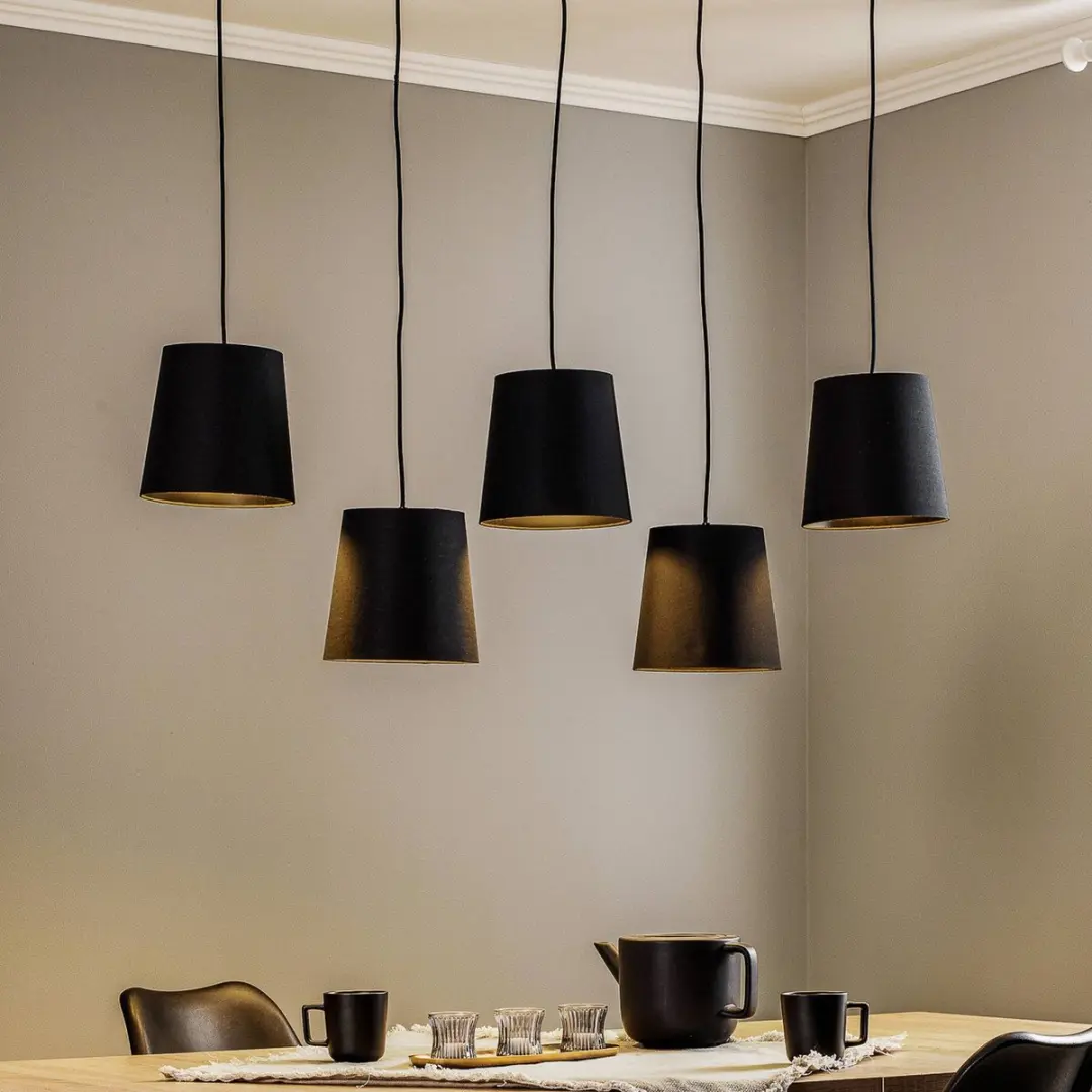Lucande Hanglamp 5-Lichts E27 - Zwart