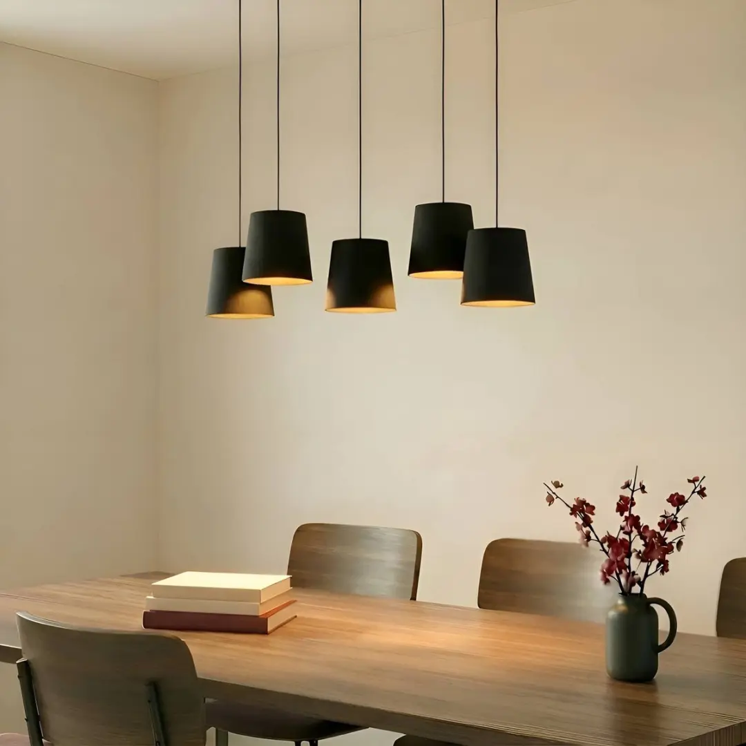 Lucande Hanglamp 5-Lichts E27 - Zwart