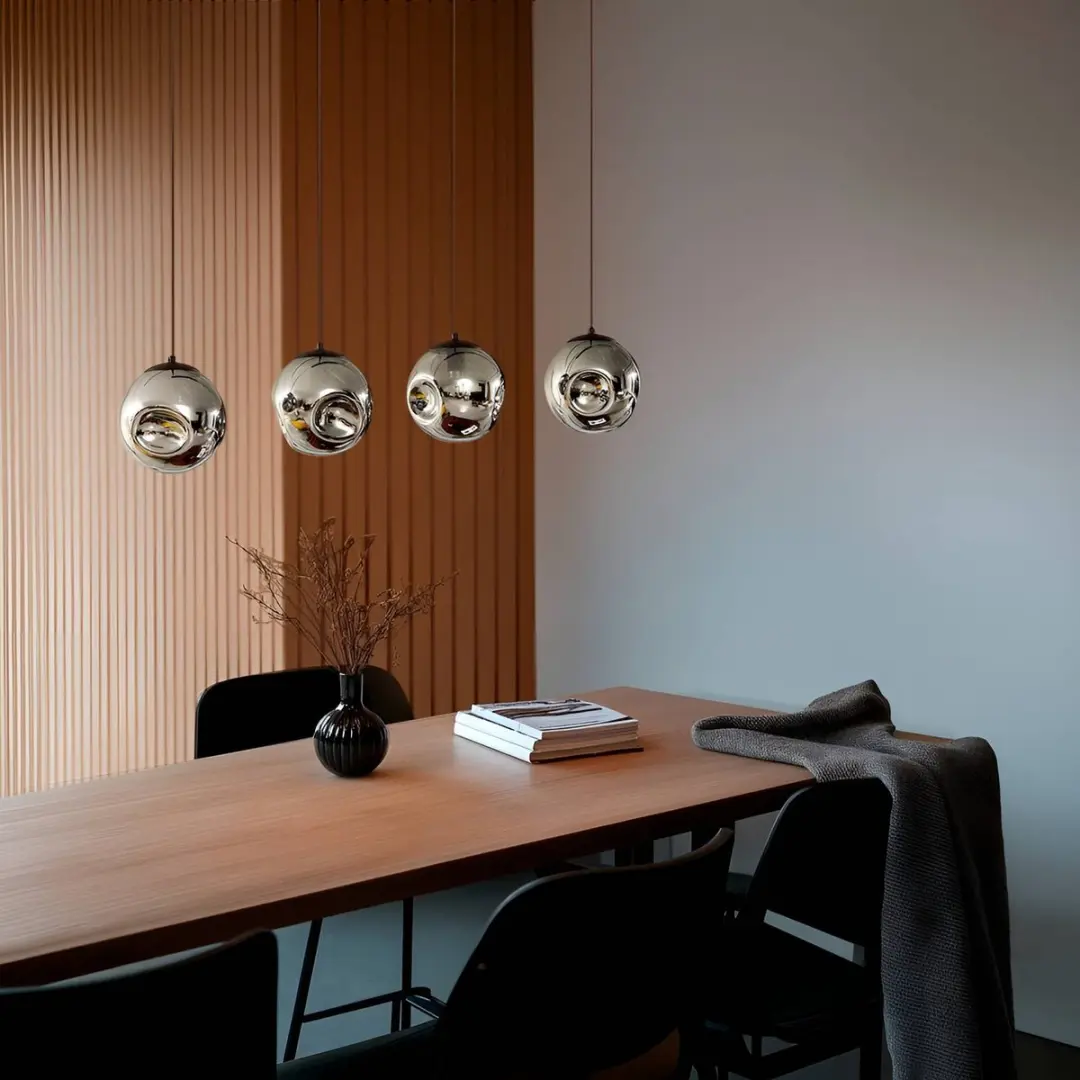 Lindby Hanglamp 4-Lichts Glas - Bruin/Rookgrijs