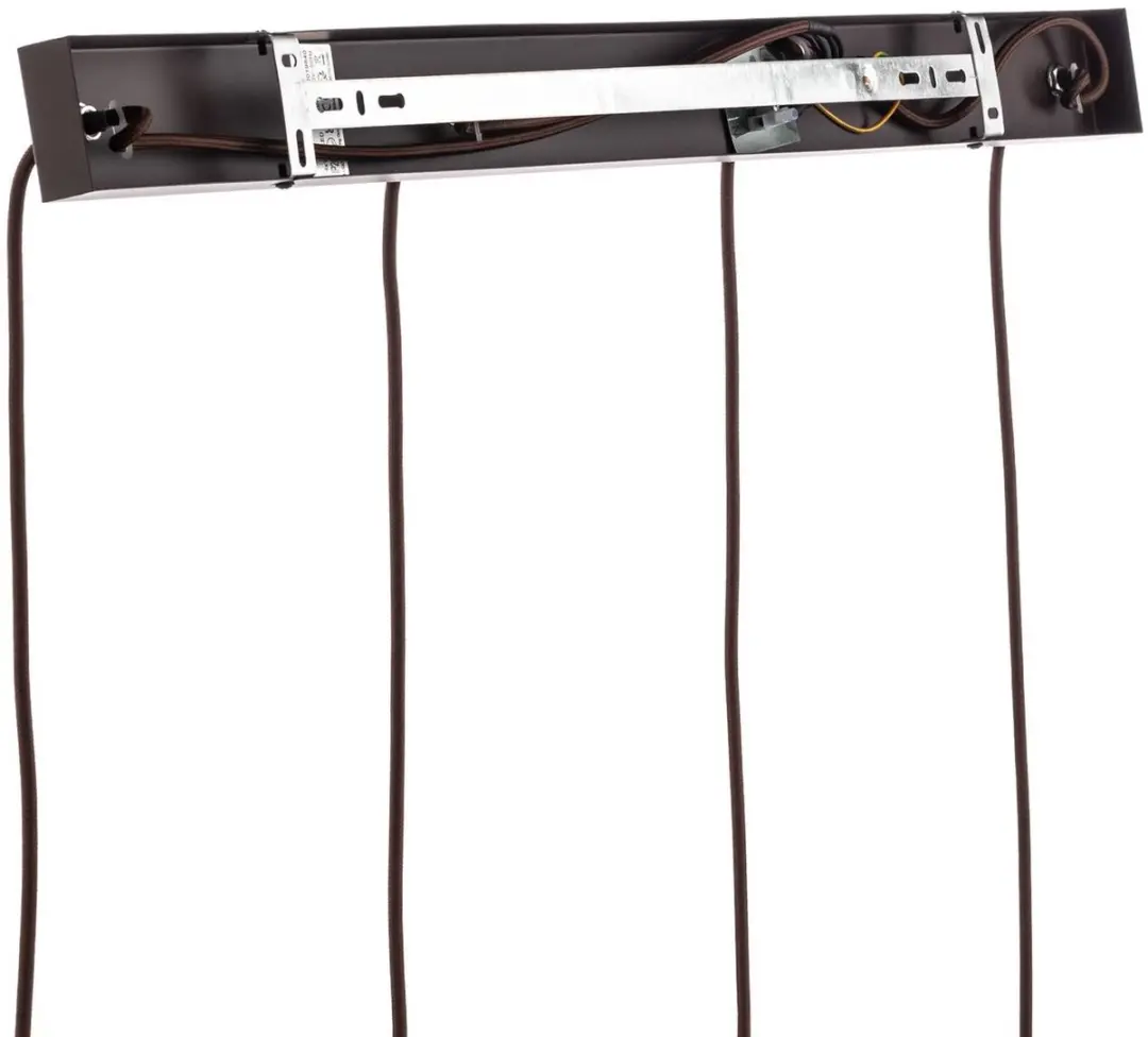 Lindby Hanglamp 4-Lichts Glas - Bruin/Rookgrijs