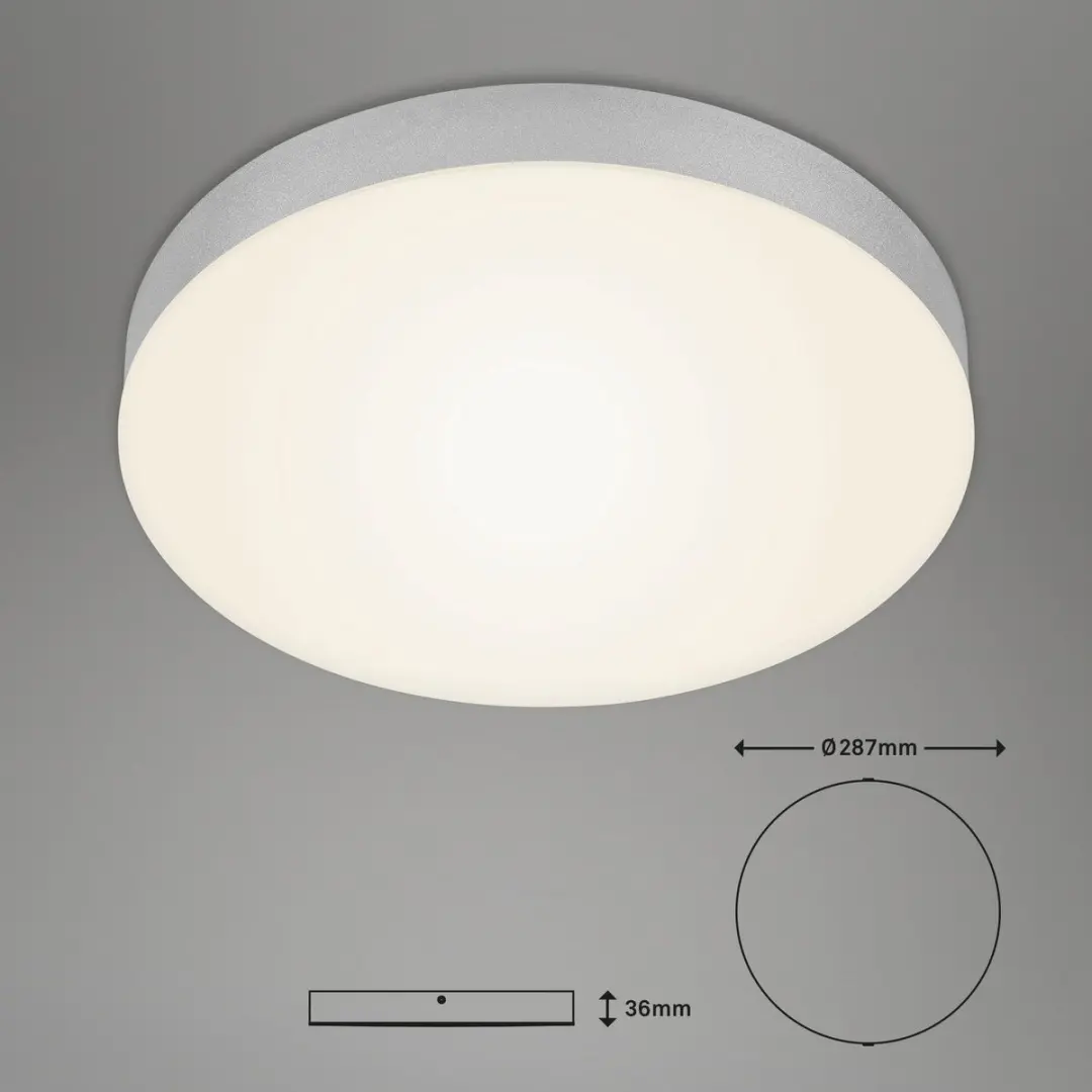 Briloner Flame LED Opbouwarmatuur 21W - Ø28,7cm - Zilver