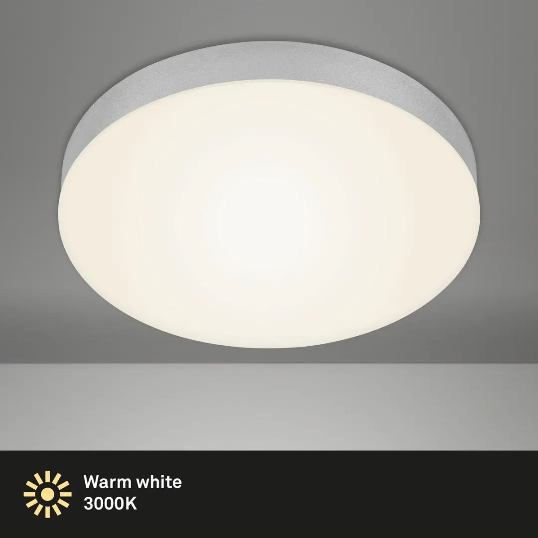 Briloner Flame LED Opbouwarmatuur 21W - Ø28,7cm - Zilver