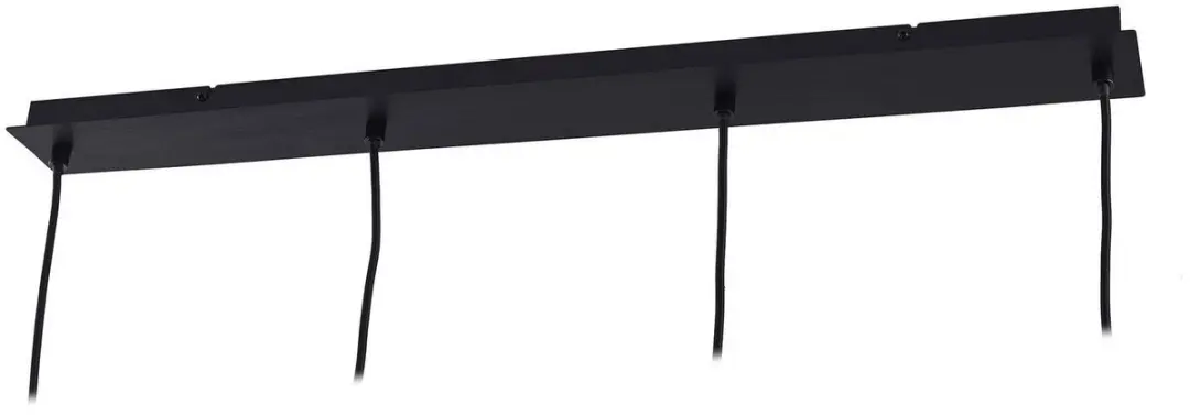 Lindby Hanglamp 4-lichts Glas Aluminium - 24cm - E27 - Rookgrijs/Zwart