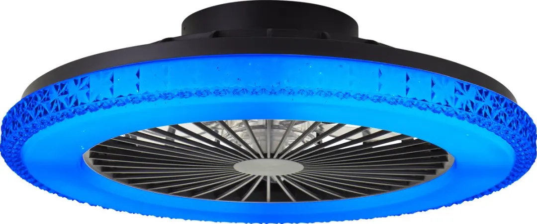 Brilliant Badria Plafondventilator 48,5cm - LED 40W - Zwart