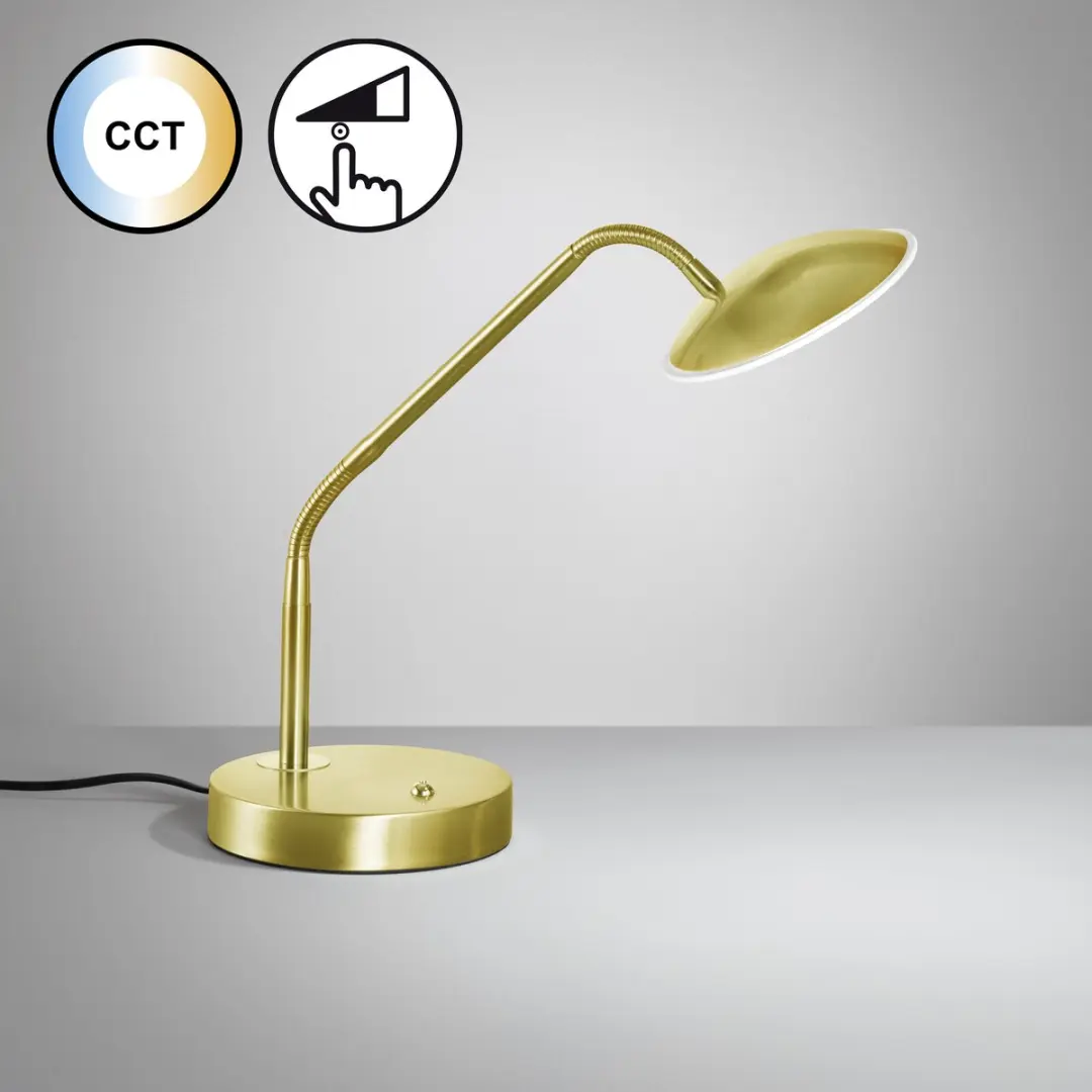 Fischer & Honsel Tallri Klassieke Tafellamp LED 7,5W - Dimbaar Goud