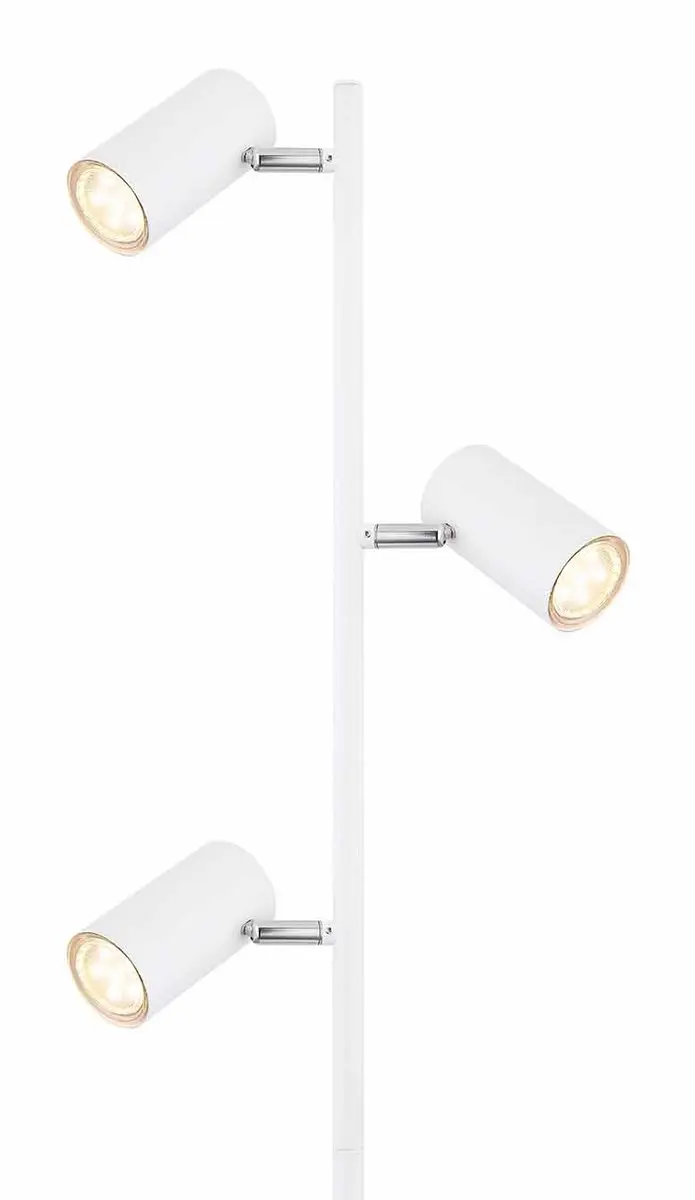 Globo Robby Vloerlamp - 3x GU10 - Wit