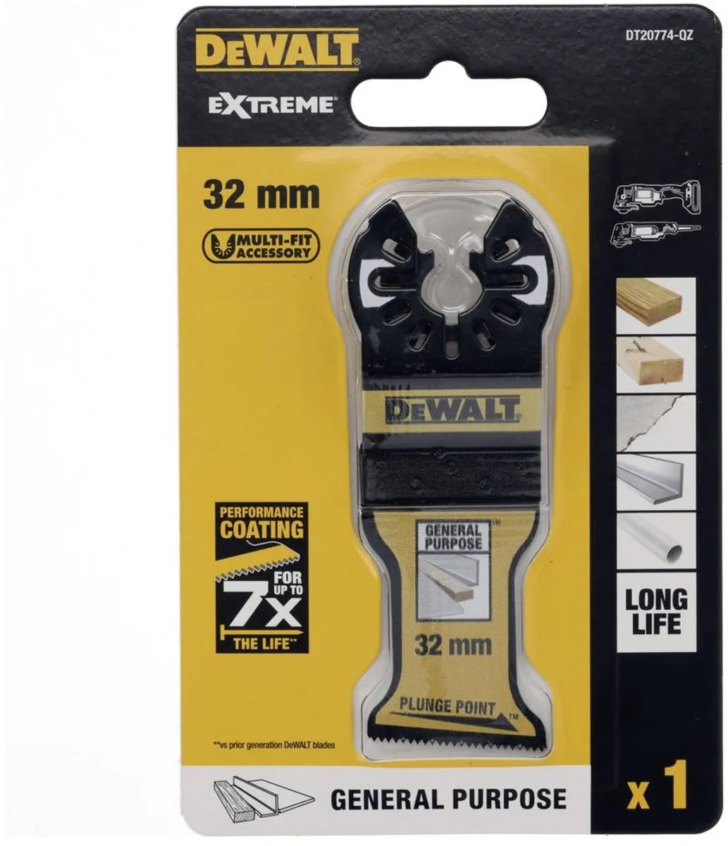 DeWalt DT20774 Multitool Zaagblad BiM Schuine Snede 32mm