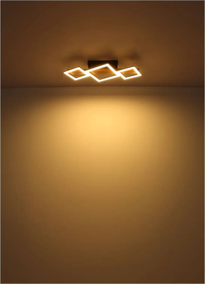 Globo Dustin Plafondlamp - 30cm - Zwart - afbeelding 6 van 6