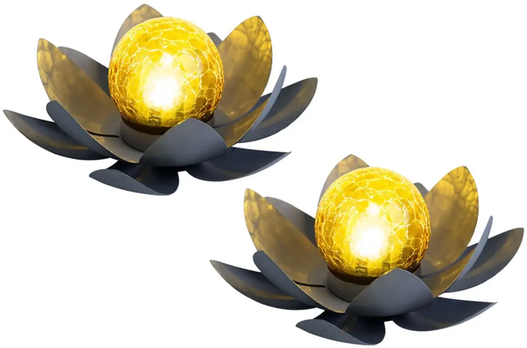 Globo LED Solar Buitenlampen Lotus 25cm