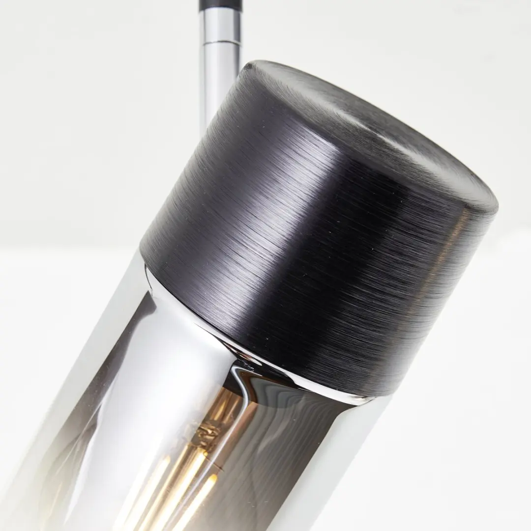 Brilliant Alia Spot Barlamp 2x A60 E27 - 40W - Zwart/Rookglas
