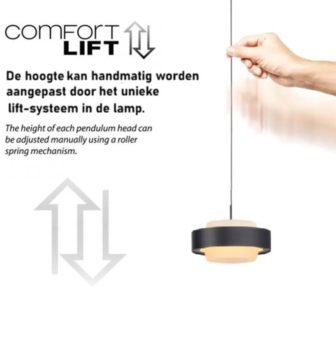 Freelight Puleggia 3 Hanglamp 90cm - Zwart