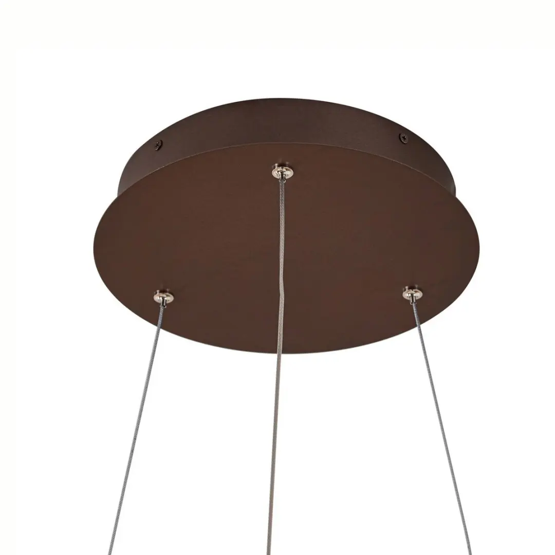 Lucande Hanglamp CCT 6800K - 1 Licht - 60cm - Koffiebruin/Wit