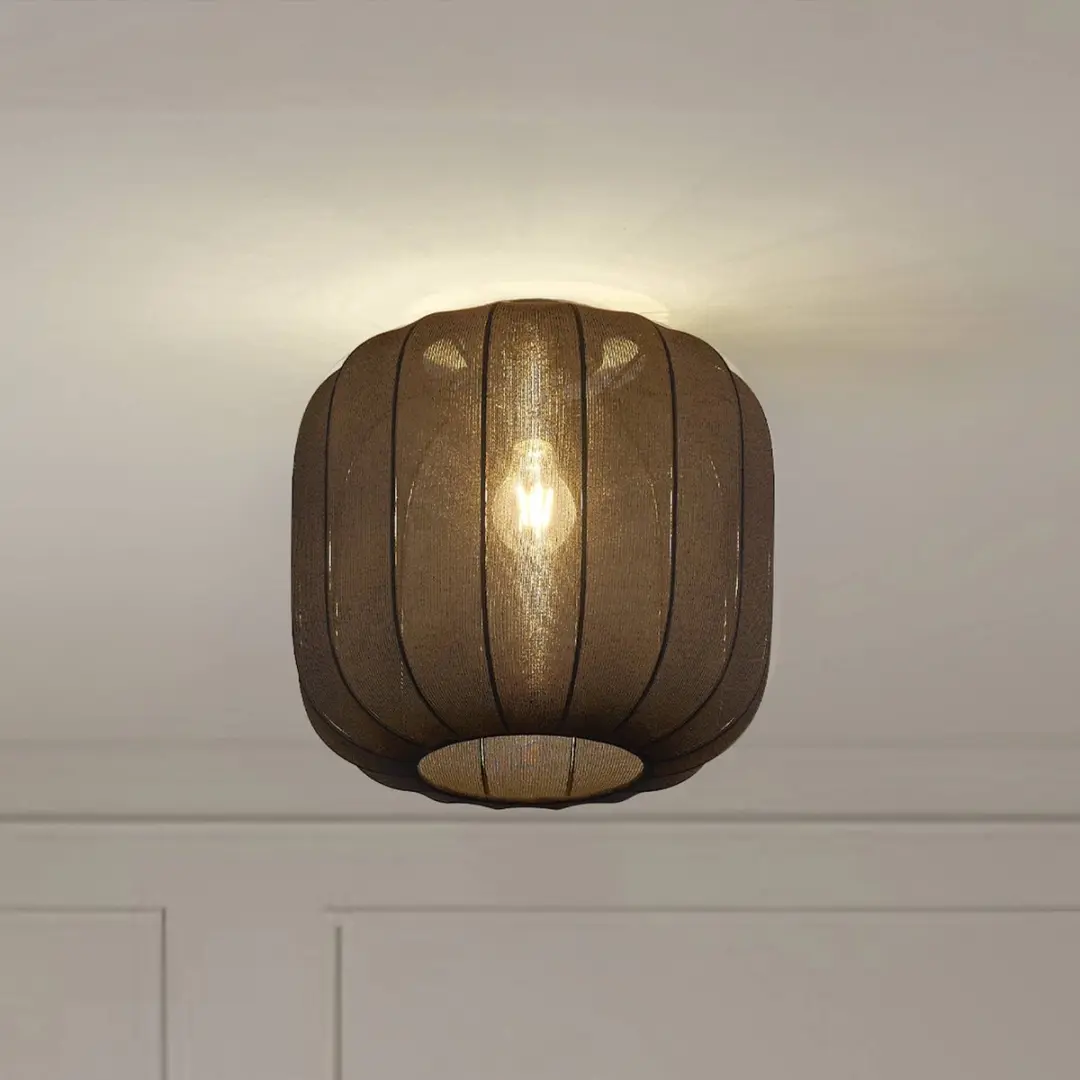Lindby Plafondlamp 1 Licht E27 - 32cm x 35cm Zwart