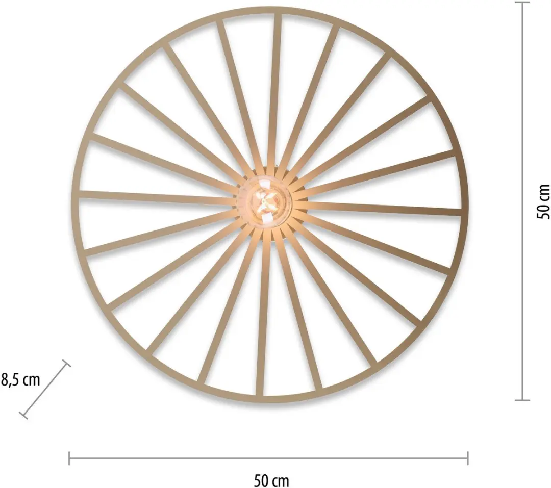 Paul Neuhaus Isabella Plafondlamp Ø50cm - Mat goud