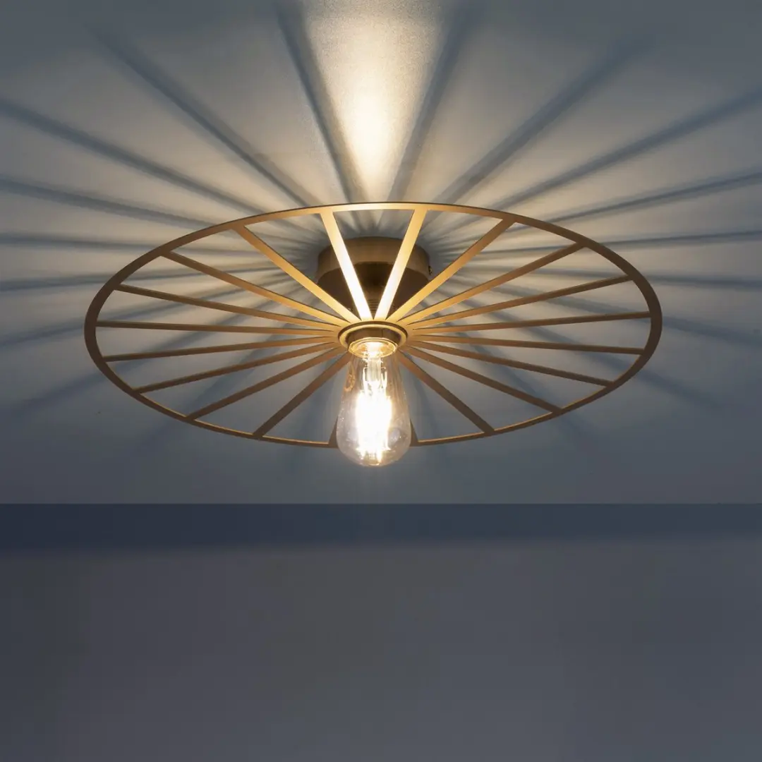 Paul Neuhaus Isabella Plafondlamp Ø50cm - Mat goud - afbeelding 6 van 6