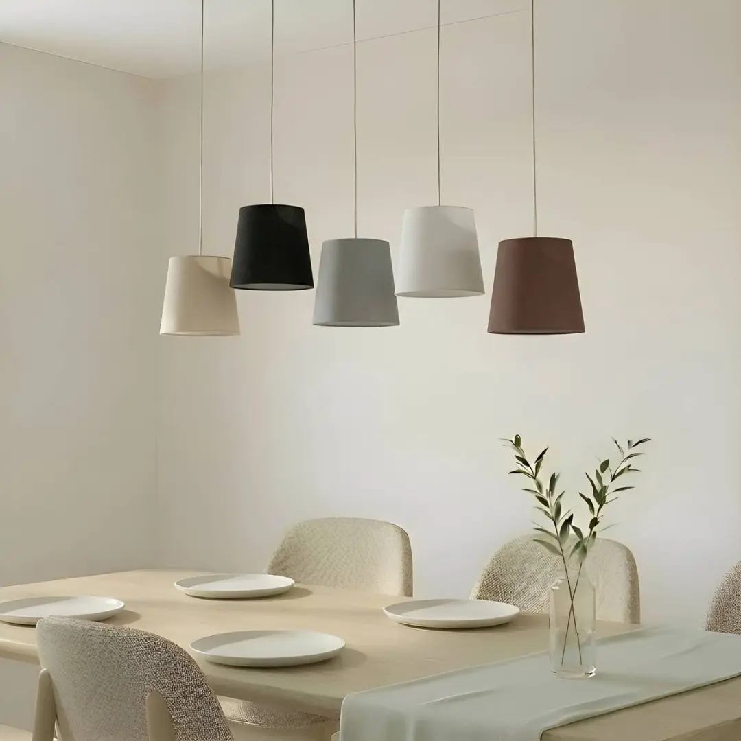 Lucande Hanglamp 5-Lichts - IJzer/Karamel/Zwart/Grijs/Wit/Bruin
