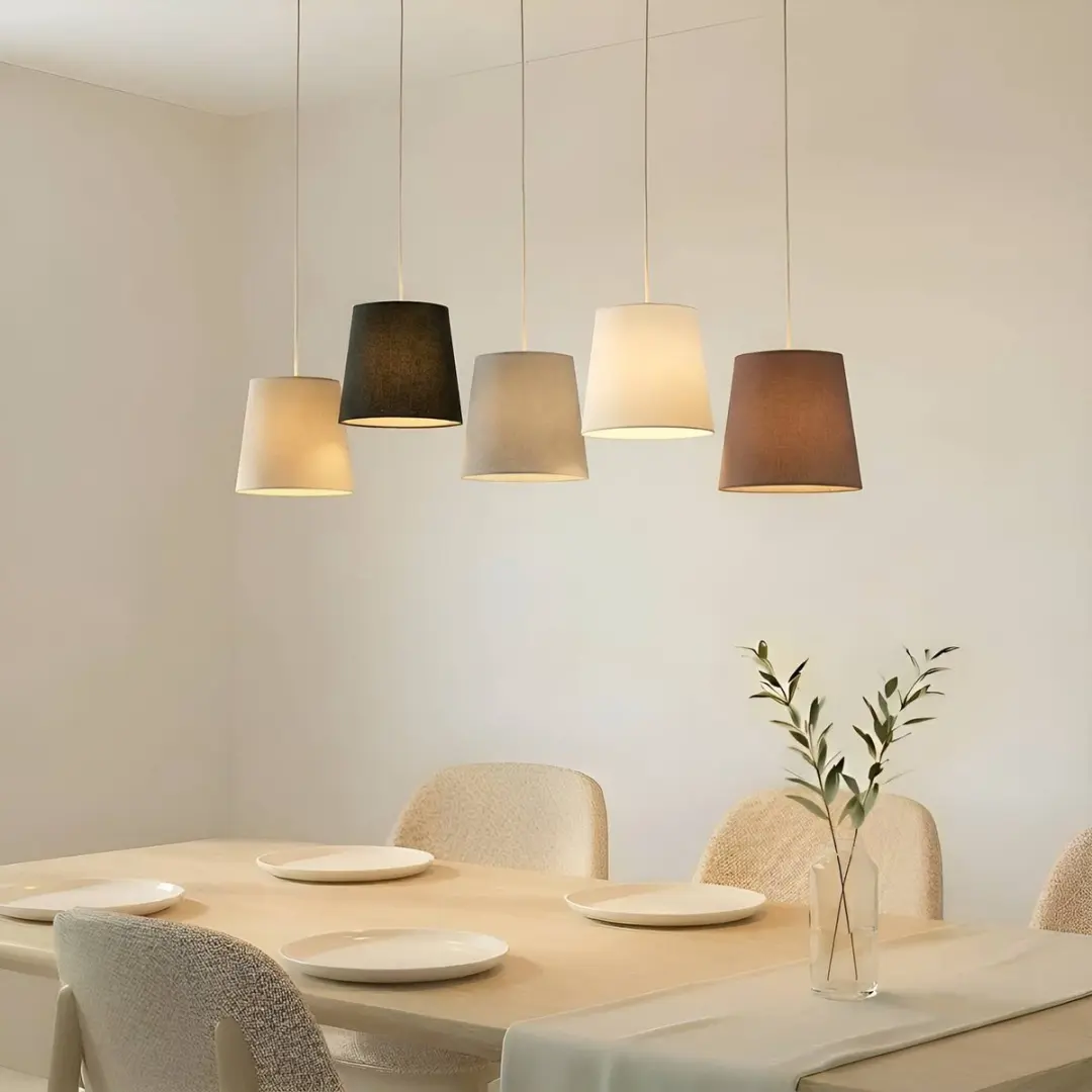 Lucande Hanglamp 5-Lichts - IJzer/Karamel/Zwart/Grijs/Wit/Bruin