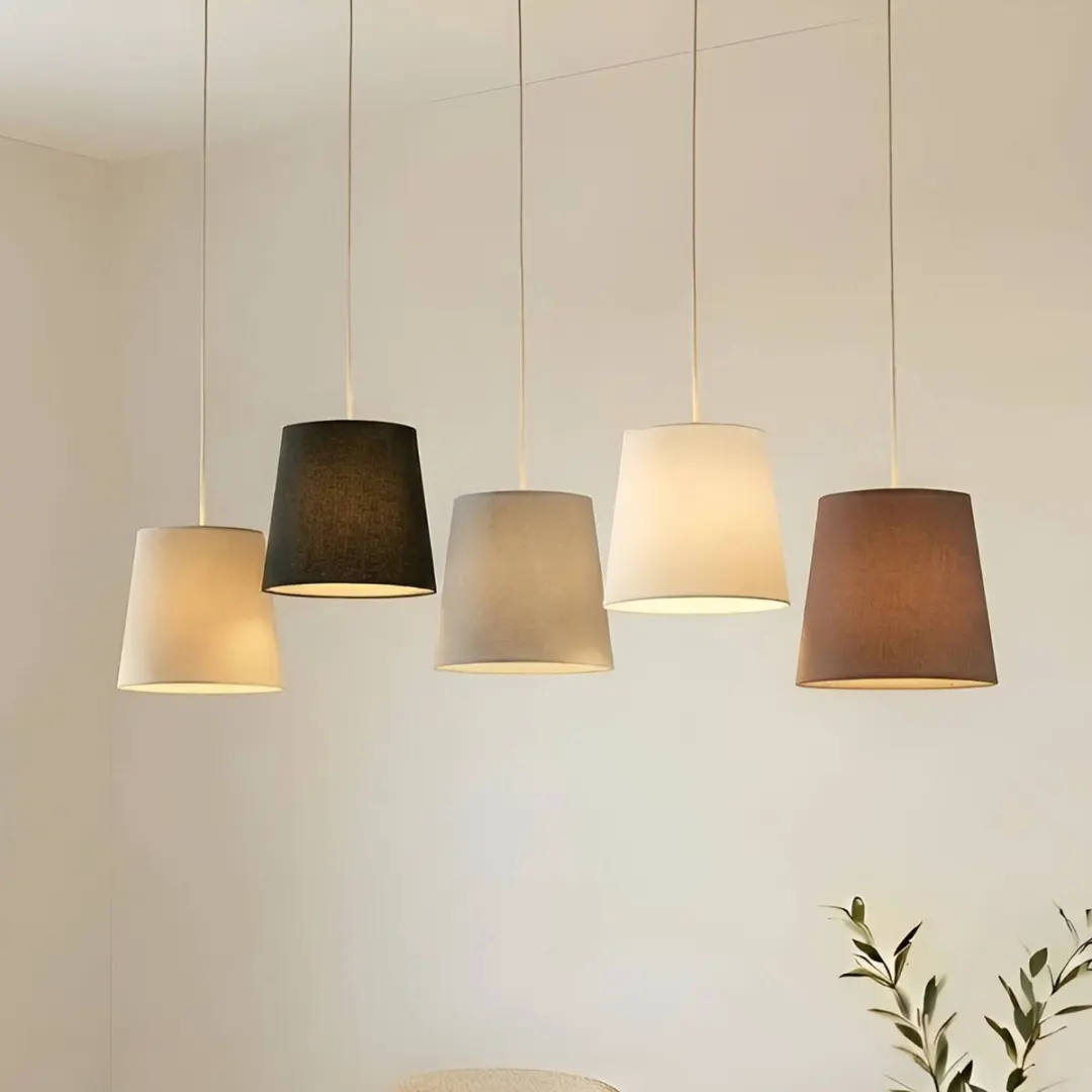 Lucande Hanglamp 5-Lichts - IJzer/Karamel/Zwart/Grijs/Wit/Bruin