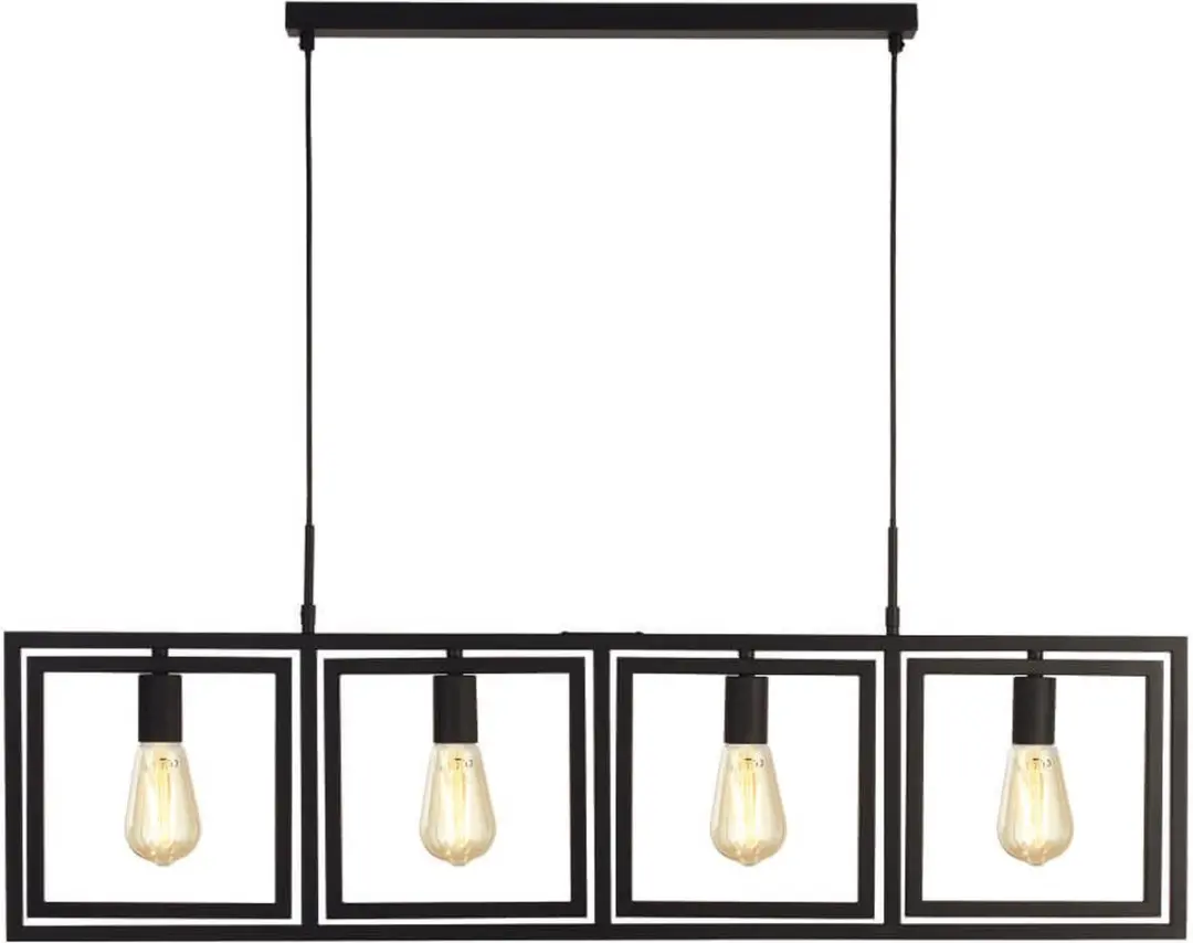 Searchlight Plaza Hanglamp - 1 Lichtpunt - Zwart