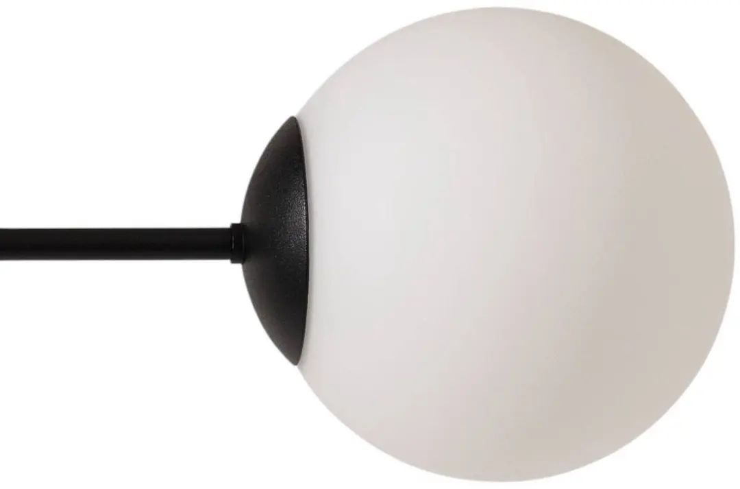 Euluna Plafondlamp 6-lichten - Ø75cm - Zwart/Wit Opaal