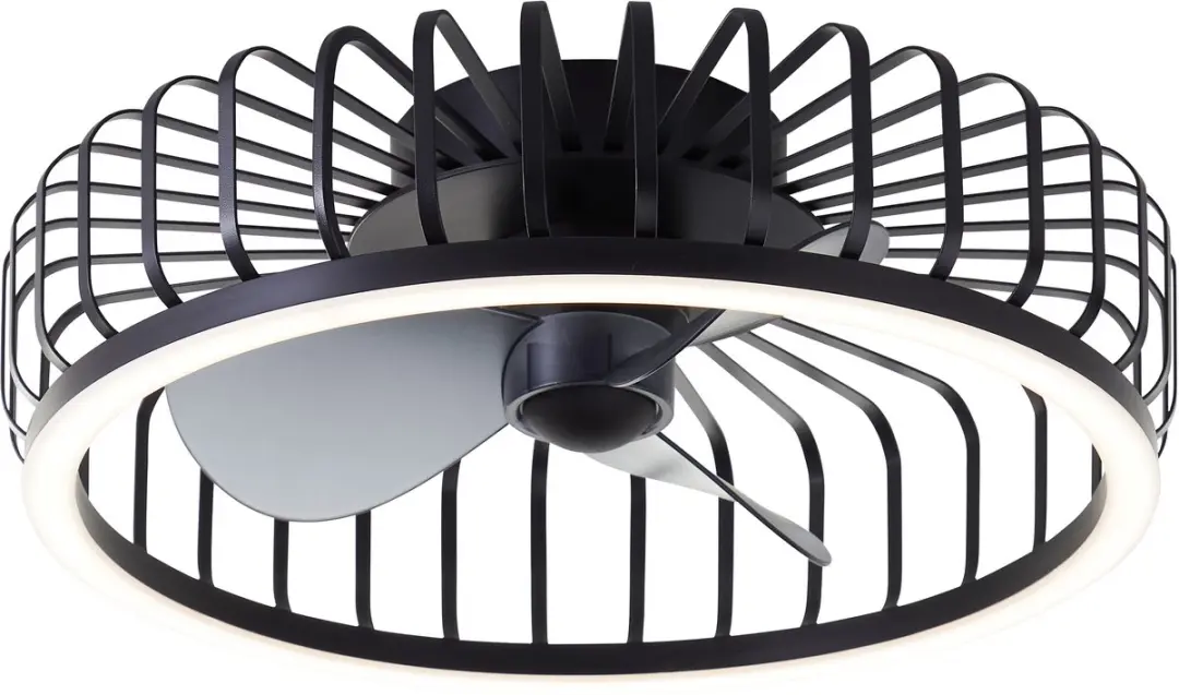 Brilliant Capo Plafondventilator 48cm - LED 36W - Zwart - afbeelding 6 van 6