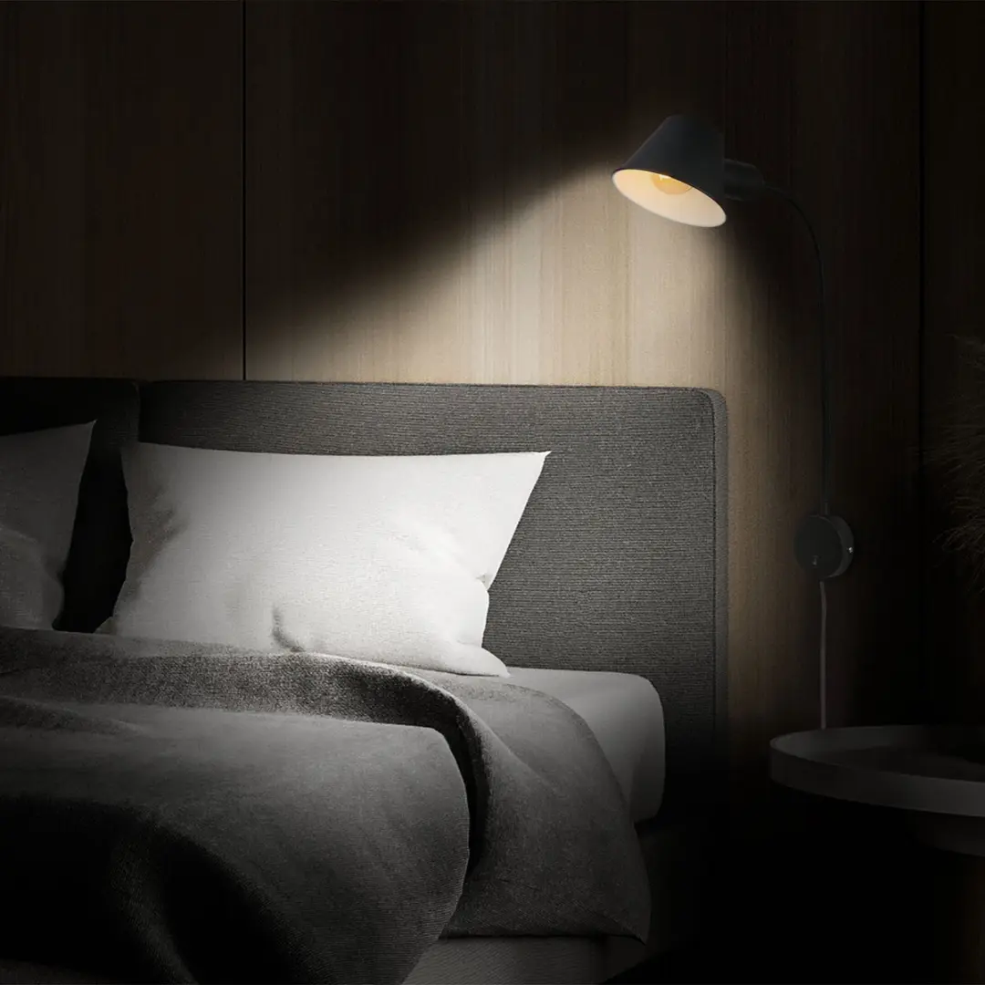 Briloner Bedlamp Wandlamp E27 10W - Zwart