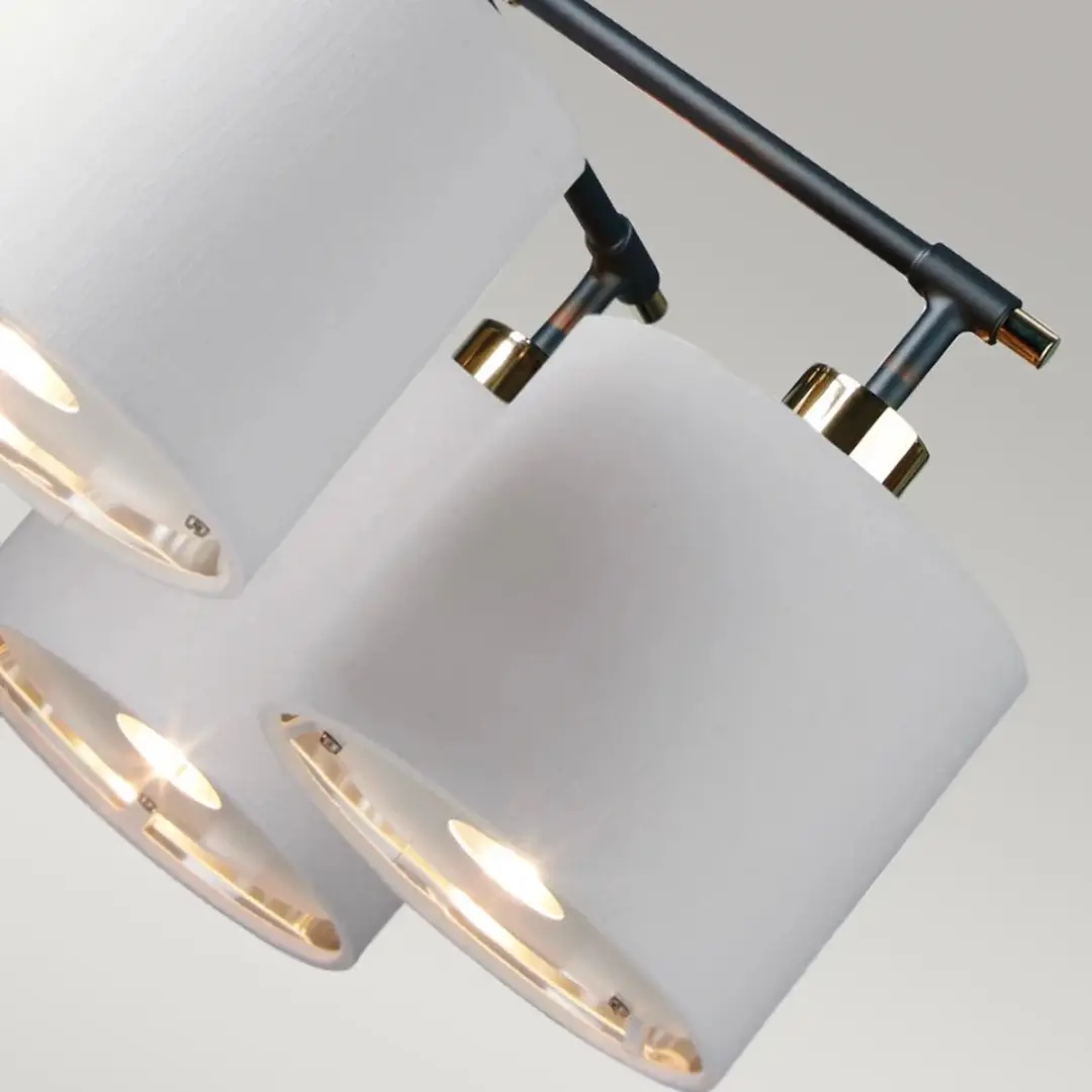 Elstead LED Kroonluchter 5x E27 40W - Dimbaar - Black/Polished Nickel