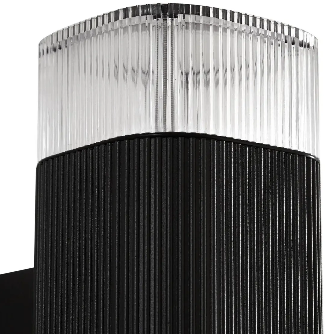 Lindby Wandlamp Buiten 2 Licht Metaal Acryl - Zwart