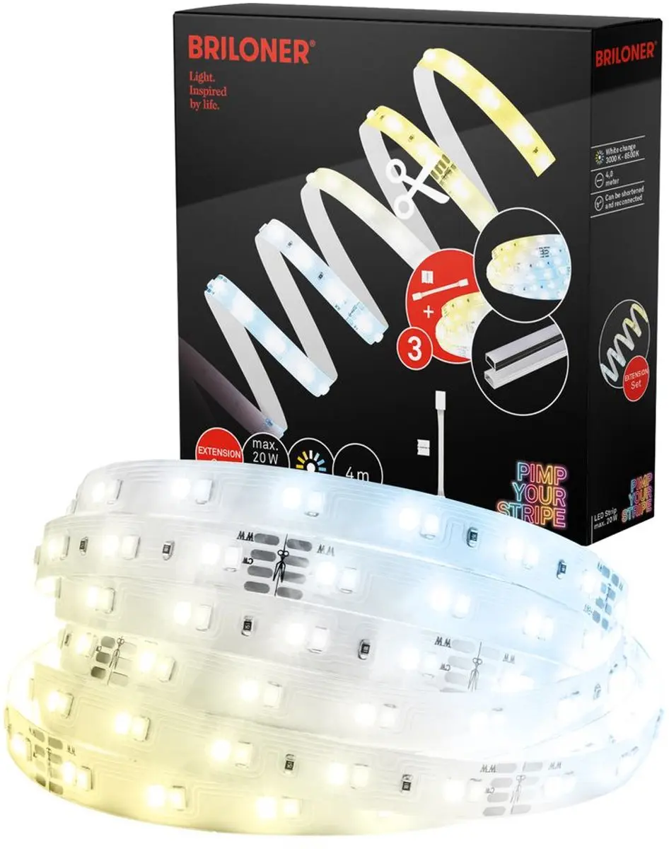 Briloner Pimp Your Strip LED Strip 4m CCT - RGB - Wit