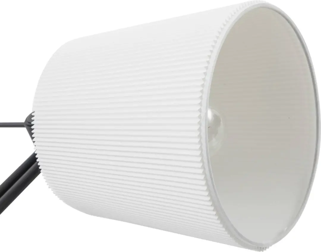 Lucande Wandlamp Metaal 1 Licht E27 - 66cm - Mat Zwart/Crème