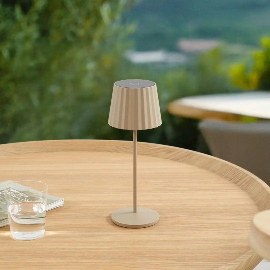 Lindby Terraslamp Zandbeige - 1 Lichtpunt - 11cm - Dimbaar
