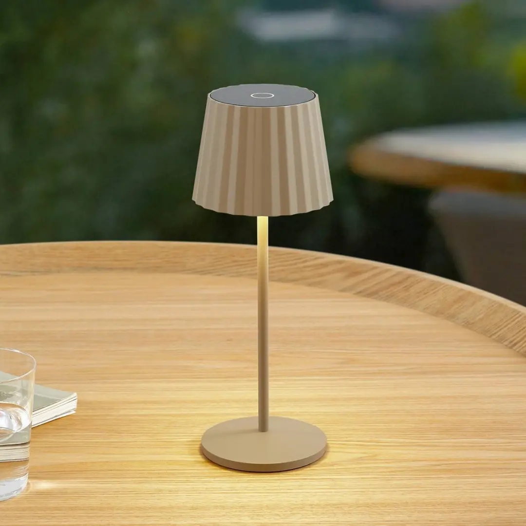 Lindby Terraslamp Zandbeige - 1 Lichtpunt - 11cm - Dimbaar