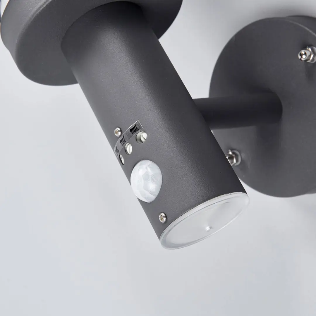 Lindby Wandlamp Buiten 1 Licht E27 - 33.4cm - Donkergrijs