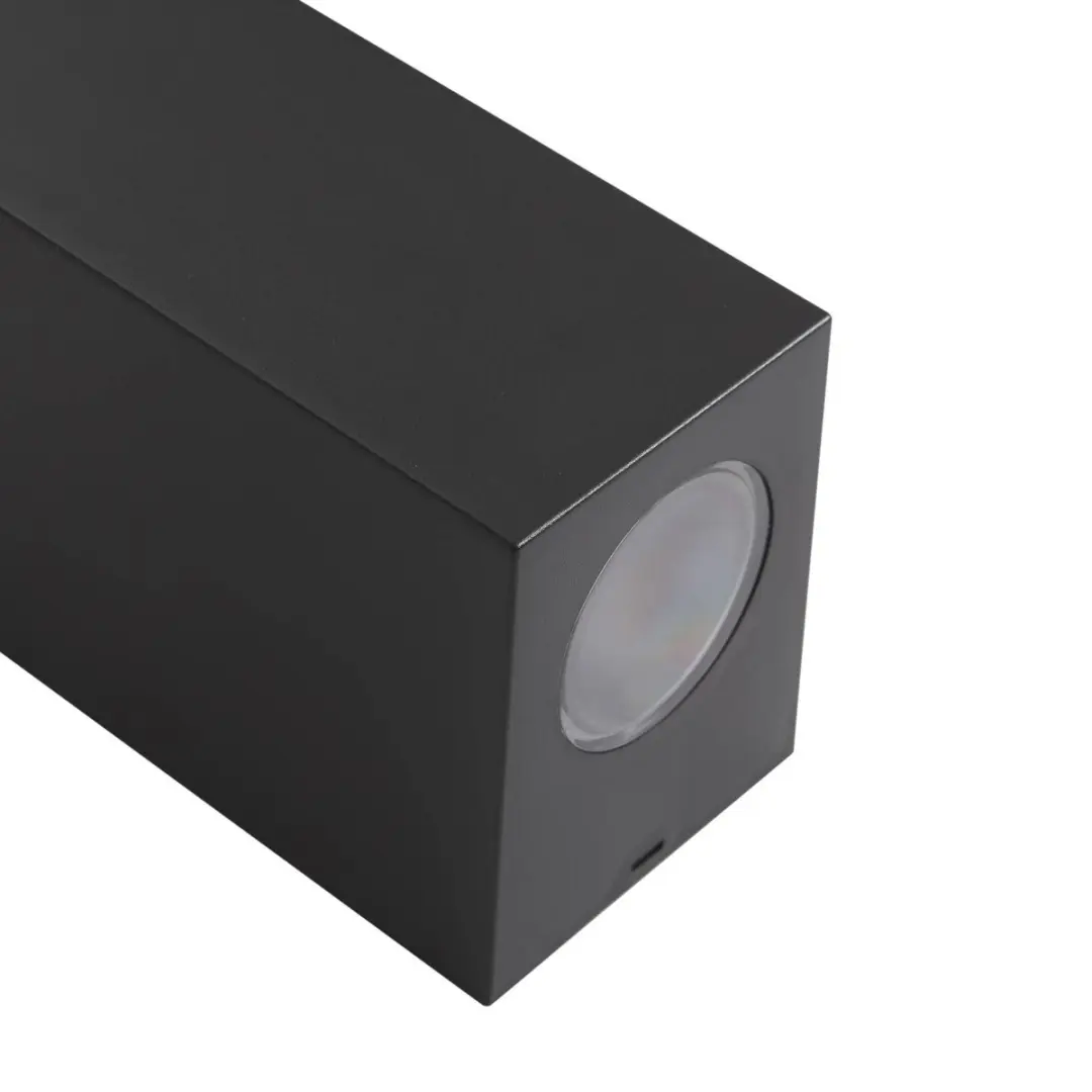 PRIOS Wandlamp Buiten 2-Lichts GU10 - Zwart