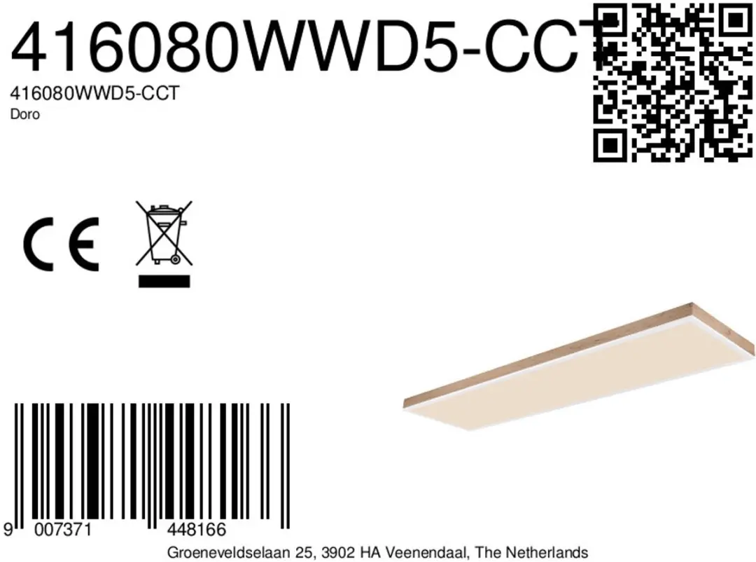 Globo Doro Plafondlamp 30cm Wit LED - 0K
