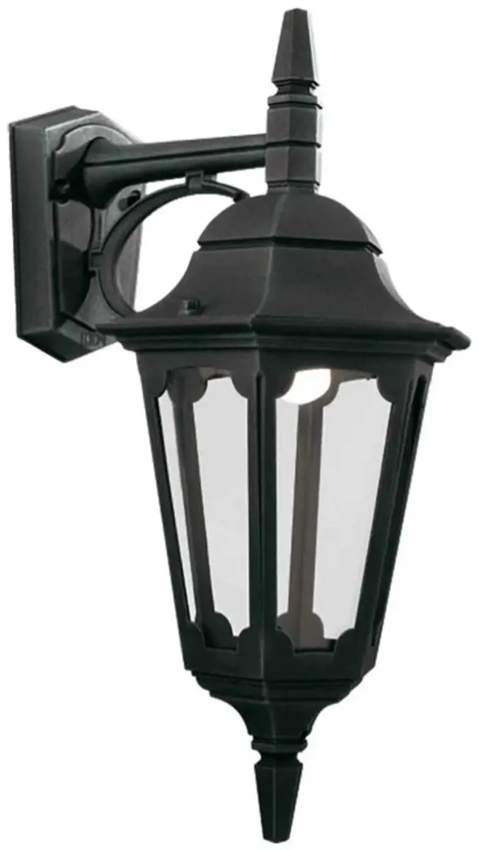 Elstead LED Wandlamp Parish E27 60W IP44 - Dimbaar - Zwart - afbeelding 6 van 6