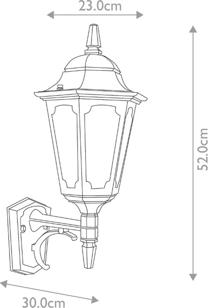 Elstead LED Wandlamp Parish E27 60W IP44 - Dimbaar - Zwart