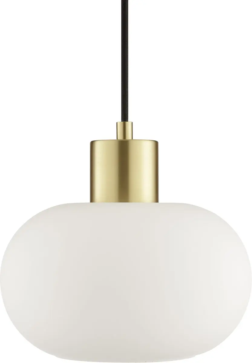 Brilliant Fanny Hanglamp - Ø22cm - E27 - Messing/Wit