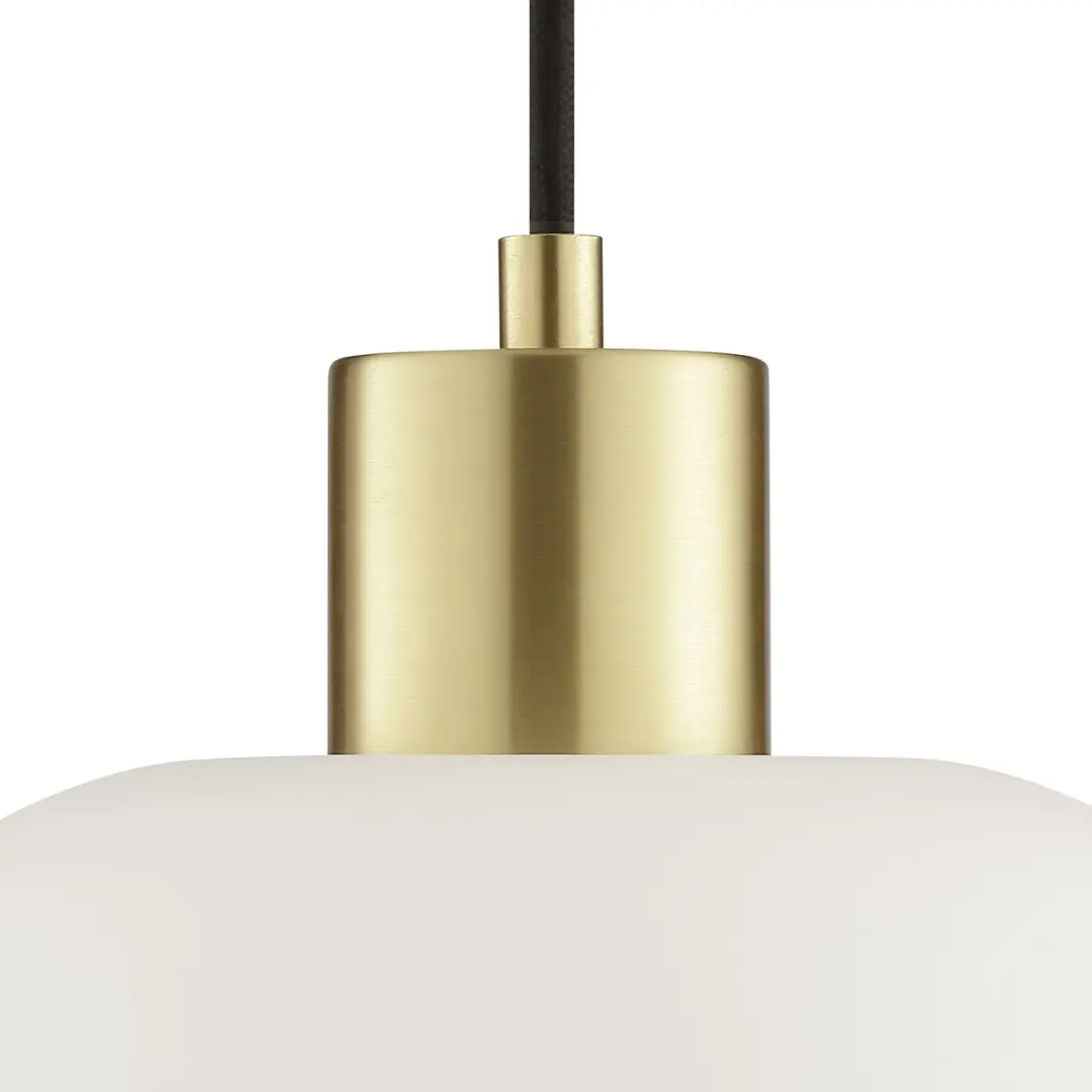 Brilliant Fanny Hanglamp - Ø22cm - E27 - Messing/Wit