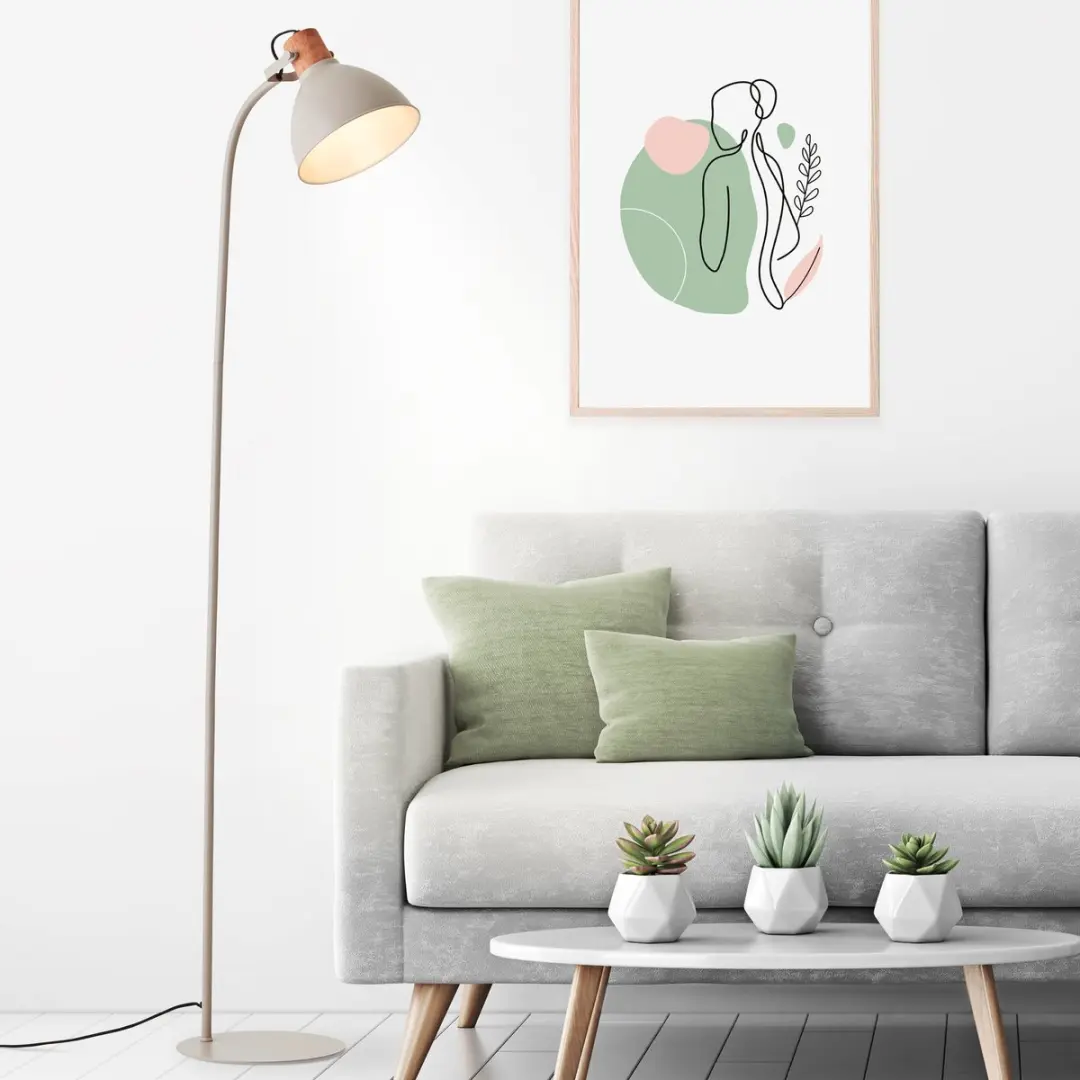 Brilliant Erena Vloerlamp 150cm - Taupe - 1x E27 - afbeelding 6 van 6