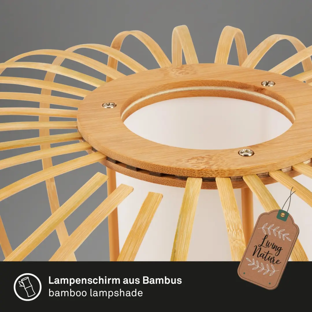 Briloner Rotti Vloerlamp - 153 cm - Houtkleurig