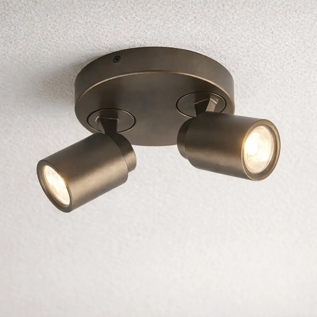 Freelight Spot Razza 2 GU10 2x35W - Ø17cm Brons