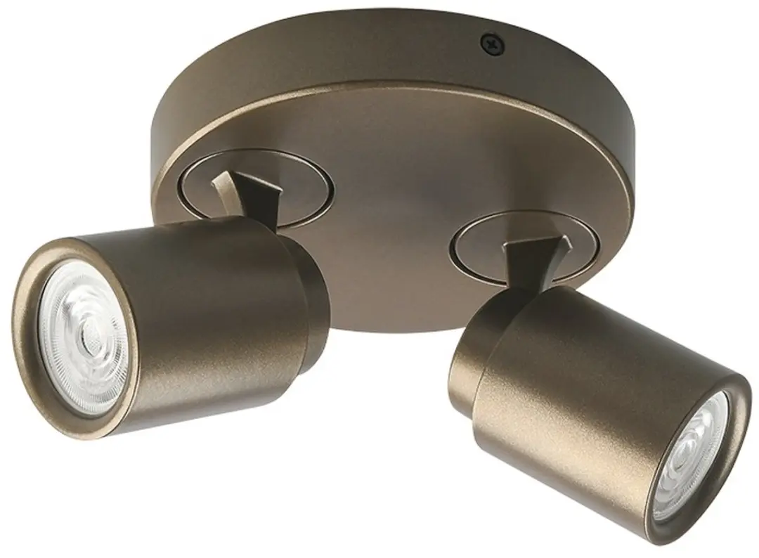 Freelight Spot Razza 2 GU10 2x35W - Ø17cm Brons