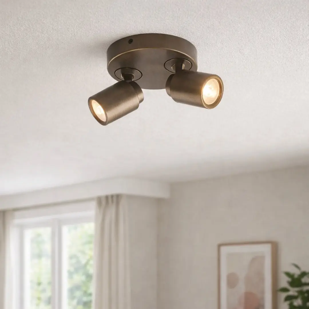 Freelight Spot Razza 2 GU10 2x35W - Ø17cm Brons